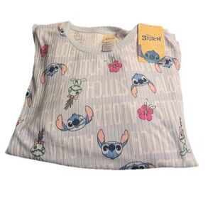 Disney Lilo & Stitch 2 Pc Pajama Set NWT Medium Short Sleeve Top Jogger Pants